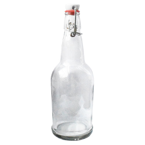 16 oz Glass Flip-Top Bottles Grolsch Bottles (6-Pack, Clear) image 1
