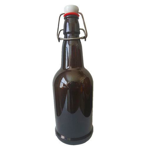 16 oz Glass Swing Top Bottles (12-Pack, Amber) image 1