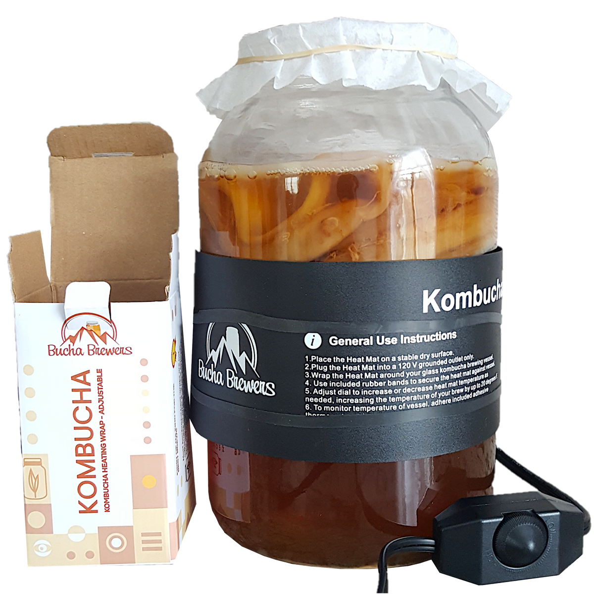 Deluxe Kombucha Brewing Kit with Heat Mat
