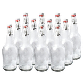Kombucha Bottles Swing Top Clear 12 Pack