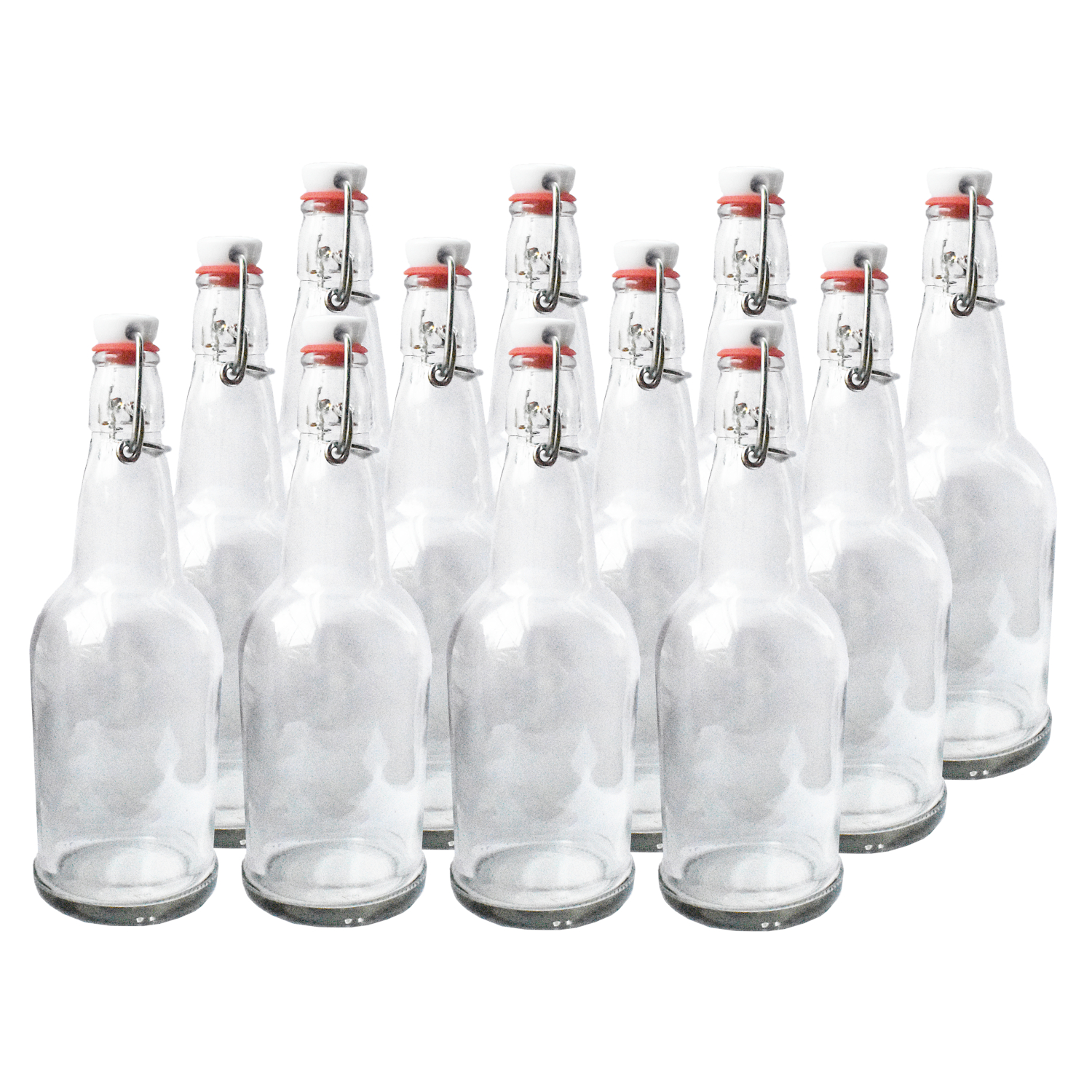 Details about   6 Set of Glass Bottle Bellemain Swing Top Grolsch 16oz For Brewing Kombucha Beer 